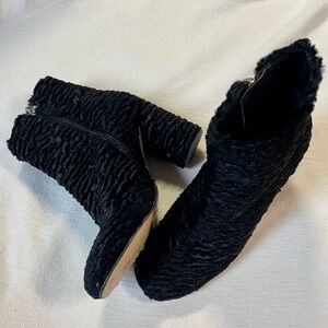 Zara Basic Velour Heel Boots